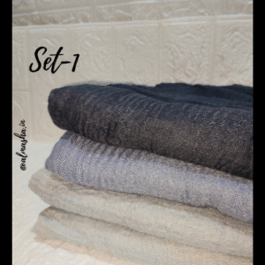 set of 4 crinkled hijab-AL MASHA