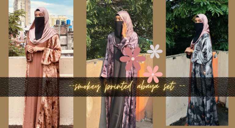 Smokey premium printed abaya