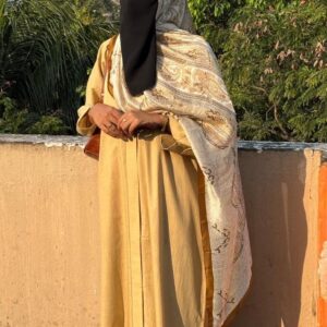 Beige cotton abaya  – AL MASHA
